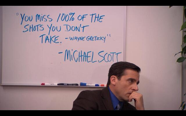 “Inspirational” quote from Michael Scott of The Office